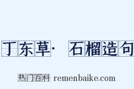 丁东草·石榴造句是什么意思的图片